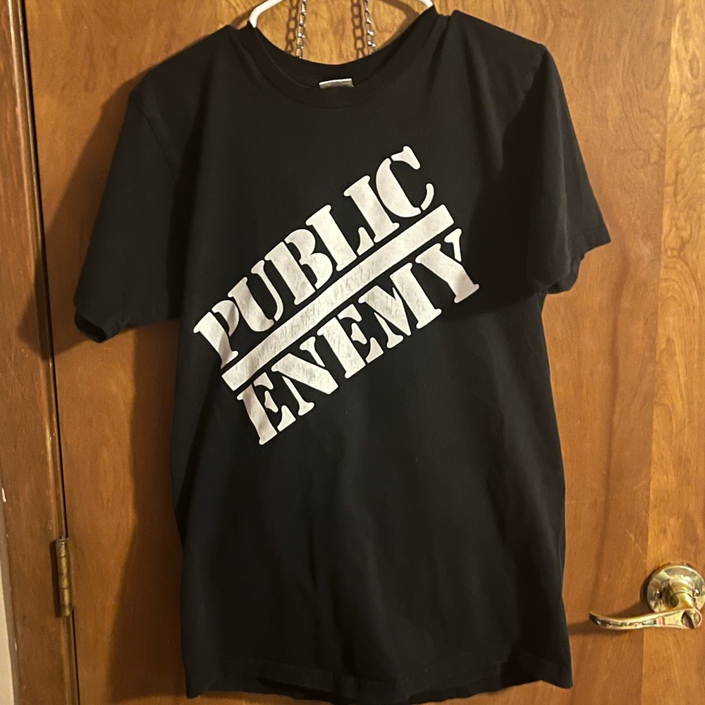 Supreme Men’s Medium Black Public Enemy T-Shirt Top